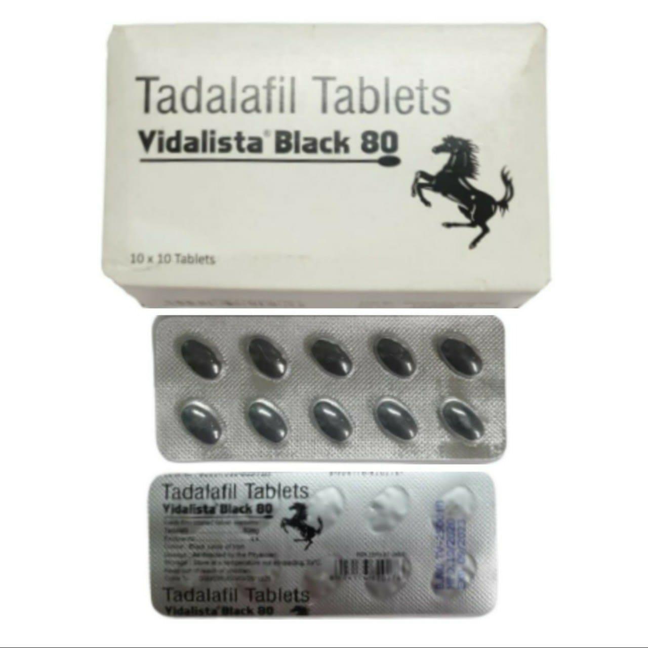 Viaalista Black 80mg Tadalafil